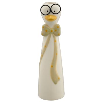 Ceramic vase duck, 6x6x20cm, green