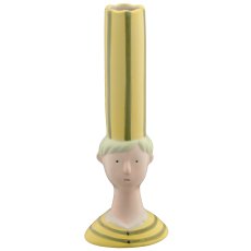 Ceramic vase MIAMI bust, 8x6x22cm, green