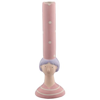 Keramikvase MIAMI Büste, 10x8x31cm, rosa