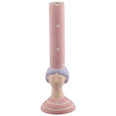 Ceramic vase MIAMI bust, 10x8x31cm, pale pink