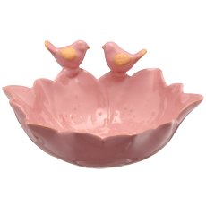 Porzellan Schale mit Vögelchen, Transmutationsglasur,