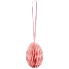 Paper decorative egg hanger with magnet, 4/backcard, 5x5x7cm, light pink