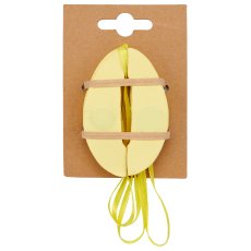 Papier Dekohänger Ei mit Magnet, 5x5x7cm, 4/Backcard, hellgelb