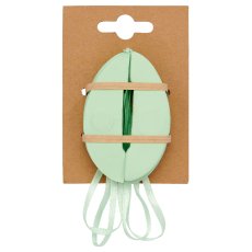 Papier Dekohänger Ei mit Magnet, 5x5x7cm, 4/Backcard, hellgrün