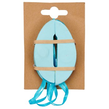 Papier Dekohänger Ei mit Magnet, 5x5x7cm, 4/Backcard, himmelblau