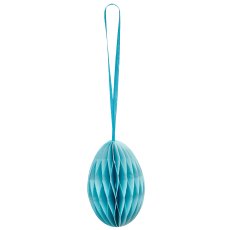Paper decorative egg hanger with magnet, 4/backcard, 5x5x7cm, sky