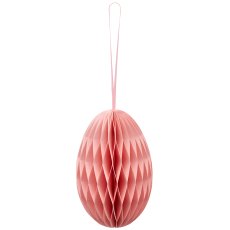 Paper decorative egg hanger with magnet, 2/backcard, 8x8x11cm, light pink