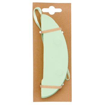 Paper decorative egg hanger with magnet, 2/backcard, 8x8x11cm, light green