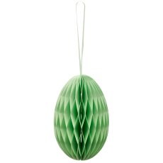 Paper decorative egg hanger with magnet, 2/backcard, 8x8x11cm, light green
