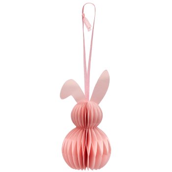 Papier Dekohänger Hase mit Magnet, 4,5x4,5x9cm, 4/Backcard, hellrosa
