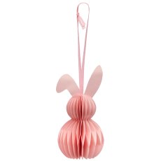 Papier Dekohänger Hase mit Magnet, 4,5x4,5x9cm, 4/Backcard, hellrosa