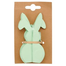 Papier Dekohänger Hase mit Magnet, 4,5x4,5x9cm, 4/Backcard, hellgrün