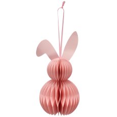 Papier Dekohänger Hase mit Magnet, 8x8x11cm, 2/Backcard, hellrosa