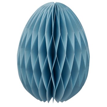 Paper decorative egg, standing with magnet, 13x13x17.5cm, sky