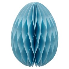 Papier Deko Ei, stehend mit Magnet, 16x16x21cm, himmelblau