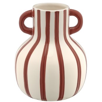 Keramikvase MIAMI mit Henkeln, 15x15x18,5cm, amber