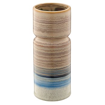 Porcelain cylinder vase SUNDOWNER, 8x8x21cm, almond
