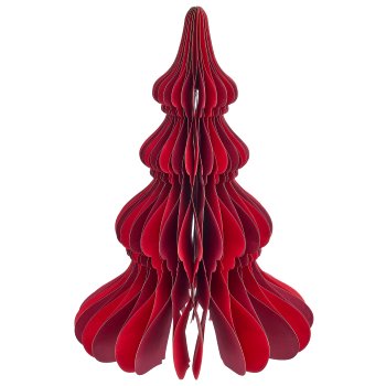 Paper tree with turntable, LED, magnetic closure, 19.5x19.5x30cmcm, red ...