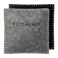 Felt Cushion Printed, 30x30 cm, Grey