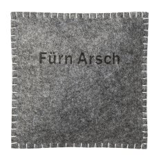 Felt Cushion Printed, 30x30 cm, Grey