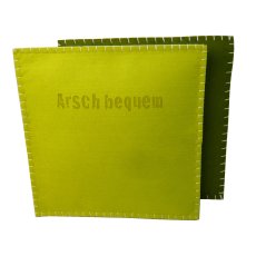 Felt Cushion Printed 40x40cm, Green