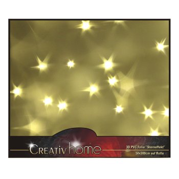 3D PVC Foil (Star Effect), 50x300cm On Roll, Transparent