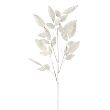 Foam Decoration Leaf Branch, 125cm White