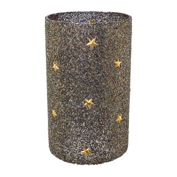 Glass lantern cylinder mosaic, with star motif DARYA,