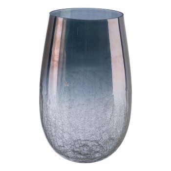 Glass vase Luster BARI, 34x20cm, gray