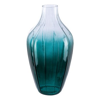 Glas Vase RUBIO, 31x16cm, dunkel grün