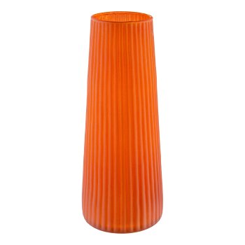 Glas Vase m.Patina Finish ANNA, 21x8,5cm, orange