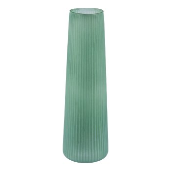 Glass vase with patina finish ANNA, 31x10cm, jade
