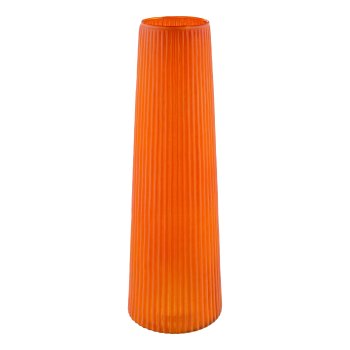 Glas Vase m.Patina Finish ANNA, 31x10cm, orange