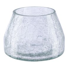 Glas Teelicht Craquele Finish BARI, 7x10cm, klar