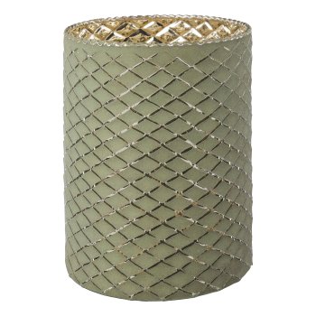 Glass lantern structure ZOE, 14,5x9,5cm, light green