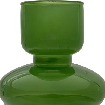 Glass vase RETRO, 2 assorted 12x12x16cm, green