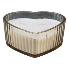 Glas Herz mit Wachs 440g,