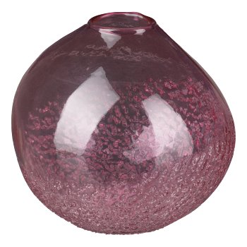 Glas Kugelvase, 17x17x16cm, Orchidee