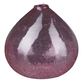Glas Kugelvase, 22x22x20cm, Orchidee