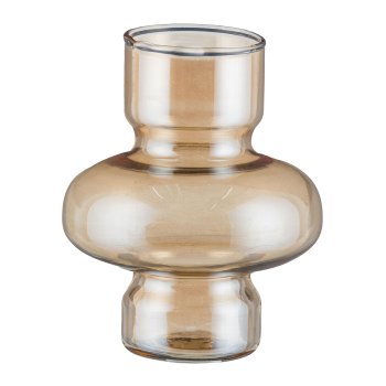 Glas Vase, BLOOM 13x13x16cm, Gold