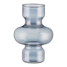 Glass vase, BLOOM 15x15x22cm, smoky grey