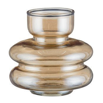 Glas Vase, BLOOM TWO 12x12x12cm, Gold