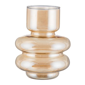 Glas Vase, BLOOM TWO 16x16x20cm, Gold