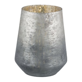 Glass lantern, ARTEFECT 17x17x20cm, grey