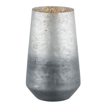 Glas Windlicht, ARTEFECT 21x21x33cm, Grau