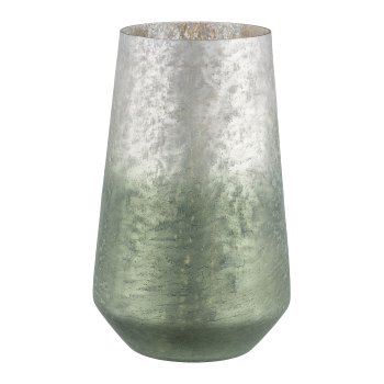 Glas Windlicht, ARTEFECT 21x21x33cm, Dunkelgrün