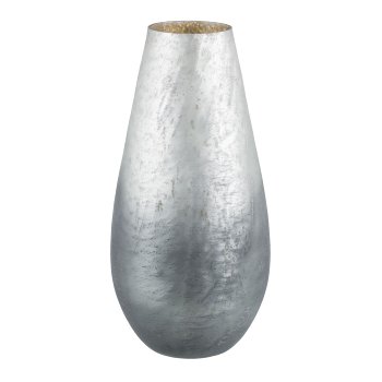 Glass vase, ARTEFECT 15x15x30cm, grey