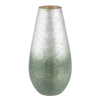 Glas Vase, ARTEFECT 15x15x30cm, Dunkelgrün