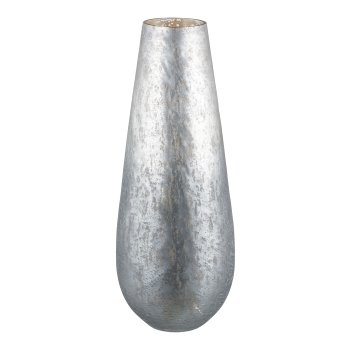 Glass vase, ARTEFECT 17x17x45cm, grey
