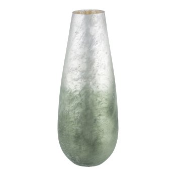 Glass vase, ARTEFECT 17x17x45cm, dark green
